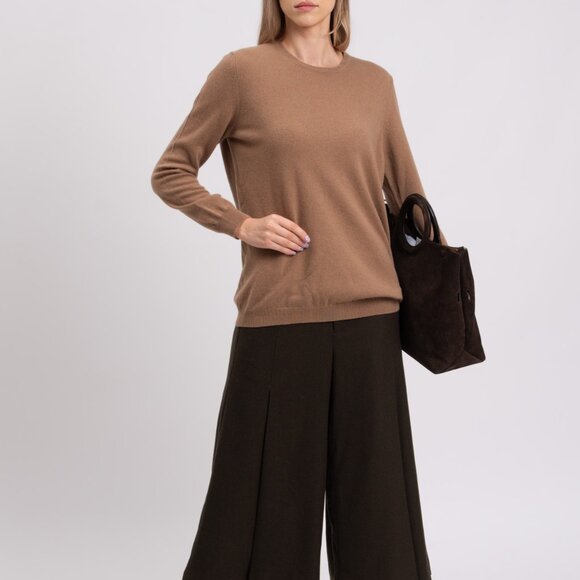 NWT MALO 100% Cashmere Sweater - IT44, US8, M, Taupe Tan, Crewneck - Picture 5 of 9